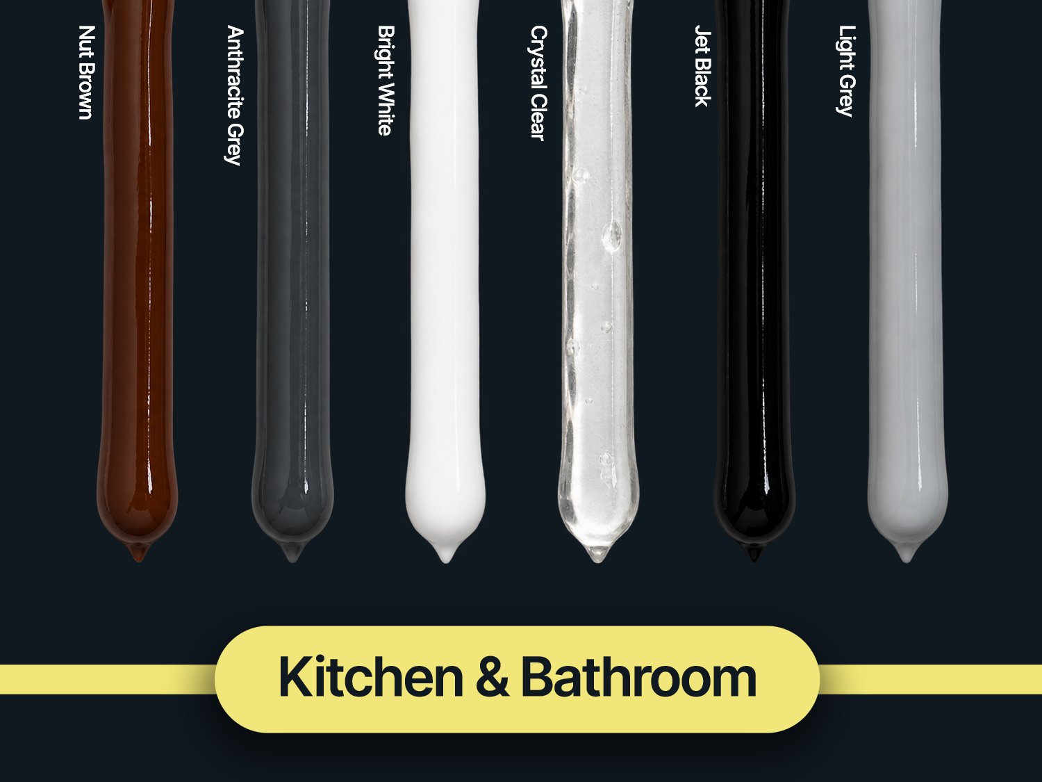Available in 6 colours - Kitchen & Bathroom